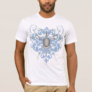 Mannen T-Shirt van het Urban Blue Swords Fencing M