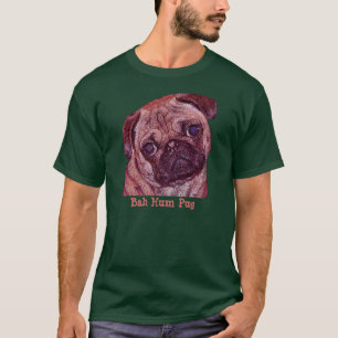Mannen T-shirt van Pug "Bah Hum Pug"