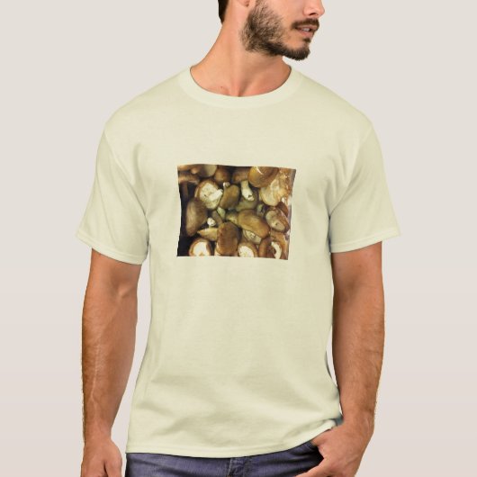 Mannen T-shirt van shiitake paddenstoelen (Voorkant)