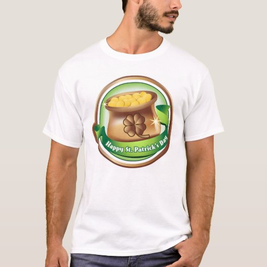 Mannen T-shirt van St Patrick's Day of Gold (Voorkant)