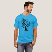 Mannen T-Shirt van T-Shirt met Treble Clef (Voorkant volledig)
