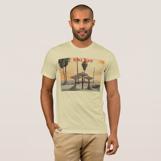 Mannen T-Shirt van Venice Beach (Voorkant volledig)