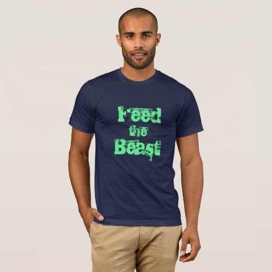 Mannen T-shirt Voed het Beest (Voorkant volledig)