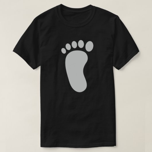 Mannen T-Shirt voetafdruk (Design voorkant)