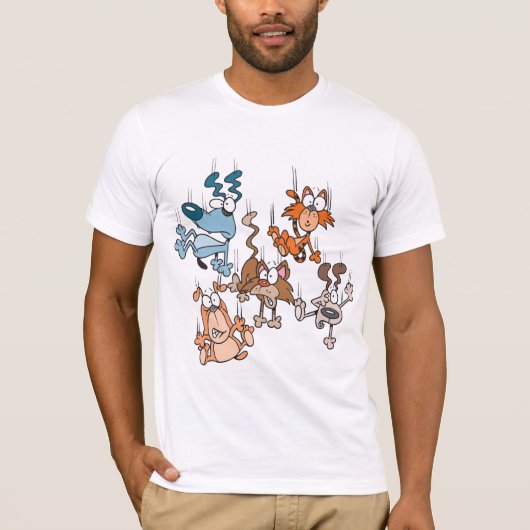 Mannen T-shirt voor de gevlekte katten en honden (Voorkant)