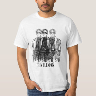 mannen t-shirt voor- en achterkant ontwerp heren o