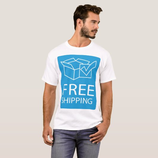 Mannen T-Shirt voor gratis verzending (Voorkant volledig)