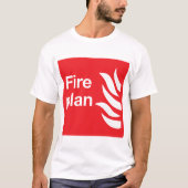Mannen T-shirt voor het brandplan (Voorkant)