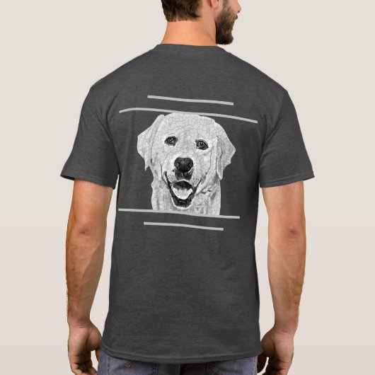 Mannen T-Shirt voor mozaïeklabrador Retriever (Achterkant)
