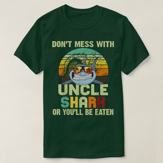 Mannen T-shirt voor oom Dont Mess met oom Shar (Design voorkant)