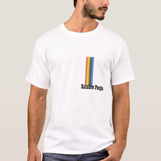 Mannen T-shirt voor regenboogmensen (Voorkant)