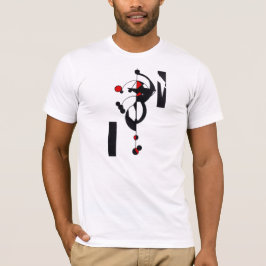 Mannen T-Shirt voor rood geo-ontwerp