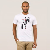 Mannen T-Shirt voor rood geo-ontwerp (Voorkant volledig)