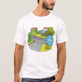 Mannen T-Shirt voor voorstedelijke snijpunten (Voorkant)
