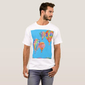 Mannen T-Shirt voor Waterverf van warme luchtballo (Voorkant volledig)