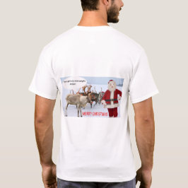 mannen t-shirt. Vrolijk kerstvarken T-shirt