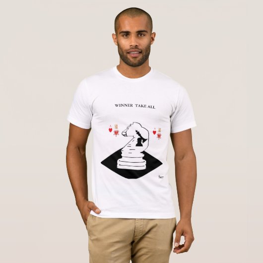 Mannen T - Shirt / Winner neemt alles in beslag (Voorkant volledig)