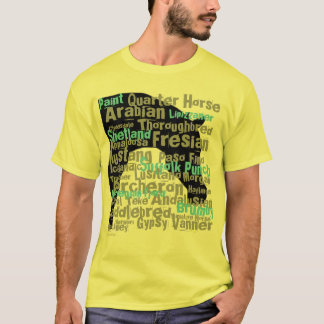 Mannen T-Shirt Yellow van paardenbont