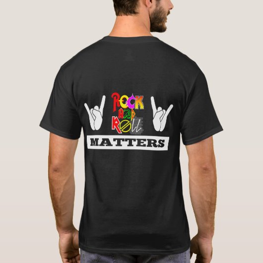 Mannen T-Shirt (zwart) van Rock- en Roll Matters (Achterkant)