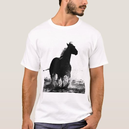 Mannen T-Shirten Moderne Pop van paarden T-shirt (Voorkant)