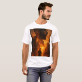 Mannen T-shirts Apocalyptic Warrior Cinematic Post (Voorkant volledig)