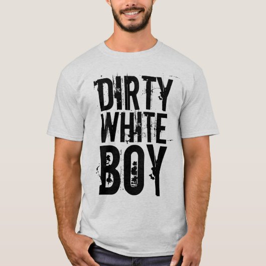 MANNEN T-SHIRTS, DIRTY WHITE BOY T-SHIRT (Voorkant)