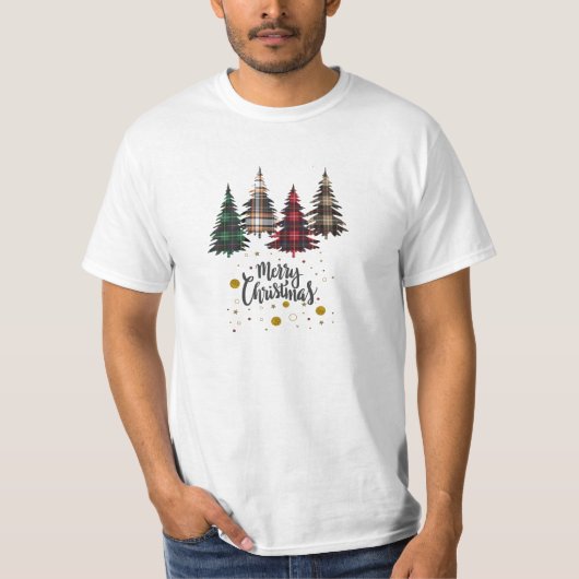 Mannen T-shirts met kerstboomstijl Mannen Topjes (Voorkant)