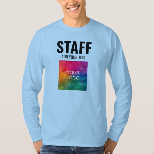 Mannen T - shirts met lange hoes Personeel (Voorkant)