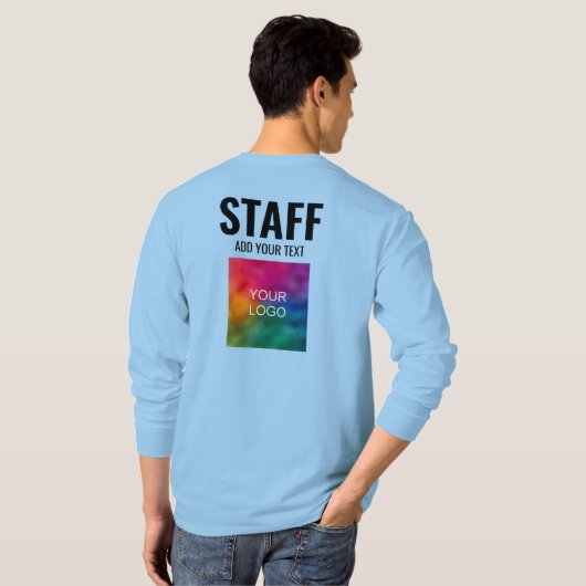 Mannen T - shirts met lange hoes Personeel (Achterkant volledig)