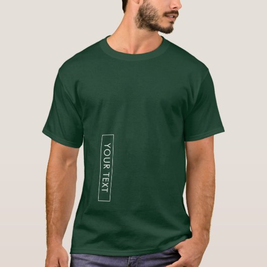 Mannen T - shirts Trendy Deep Forest Green Sjabloo (Voorkant)