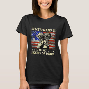 Mannen T-shirts veteranen zijn geen verliezers of