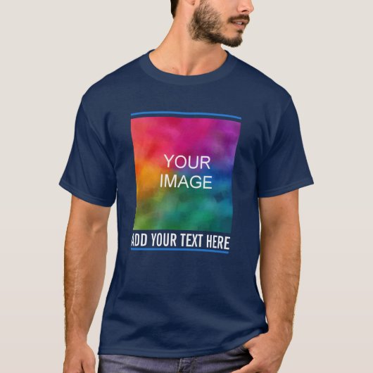 Mannen T-shirts Voeg uw Logo van het fotobedrijf t (Voorkant)