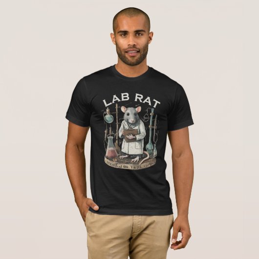 mannen t-shirts voor laboratoriumratten, Lab Rat: (Voorkant volledig)