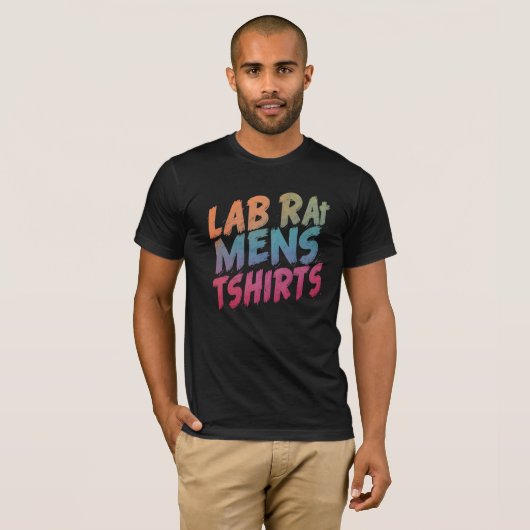 mannen t-shirts voor laboratoriumratten, Lab Rat:  (Voorkant volledig)