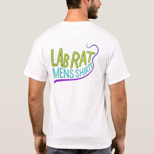 mannen t-shirts voor laboratoriumratten, Lab Rat:  (Achterkant)