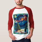 Mannen T-shirts Vrolijk kerstfeest (Voorkant)