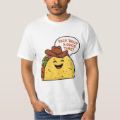 Mannen Taco Cowboy Fun T-Shirt (Voorkant)