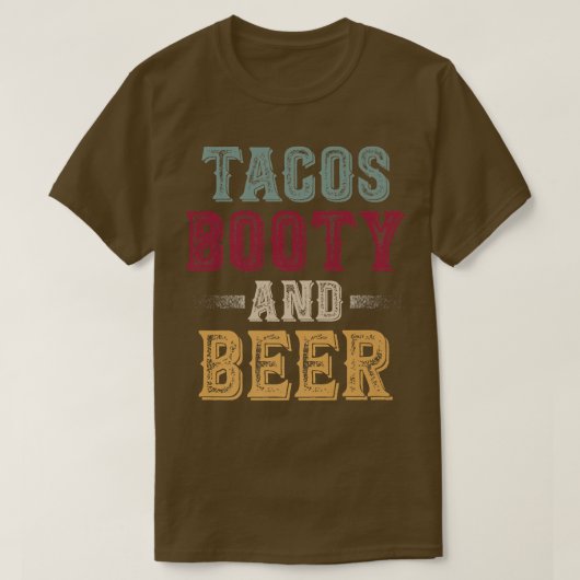 Mannen tacos-kraam en -koel-donkerder t-shirt (Design voorkant)