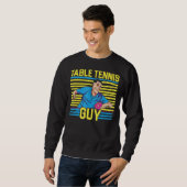 Mannen Tafeltennis Guy Ping Pong Speler Racket Sci Trui (Voorkant volledig)