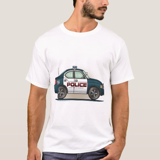 Mannen Tanktop van de politieonderschepper Car Car (Voorkant)