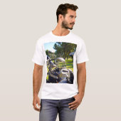 Mannen tas van golfclubs T-shirt, T-shirt (Voorkant volledig)