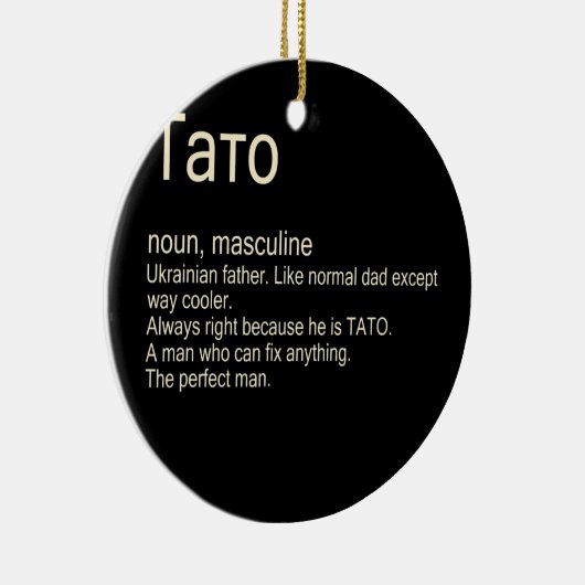 Mannen Tato Oekraïense vader Keramisch Ornament (Rechts)
