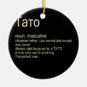 Mannen Tato Oekraïense vader Keramisch Ornament (Voorkant)