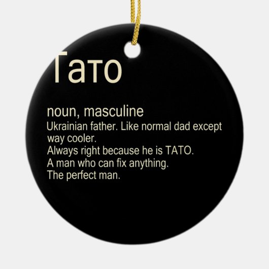 Mannen Tato Oekraïense vader Keramisch Ornament (Voorkant)