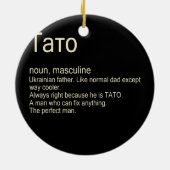 Mannen Tato Oekraïense vader Keramisch Ornament (Achterkant)