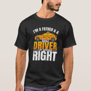 Mannen taxichauffeur taxicabine t-shirt