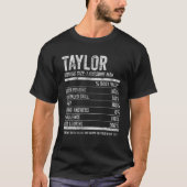 Mannen Taylor Nutrition Persoonlijke naam Funny Na T-shirt (Voorkant)