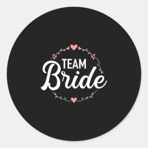 Mannen team bruid vrijgezellenfeest jga uitvoering ronde sticker