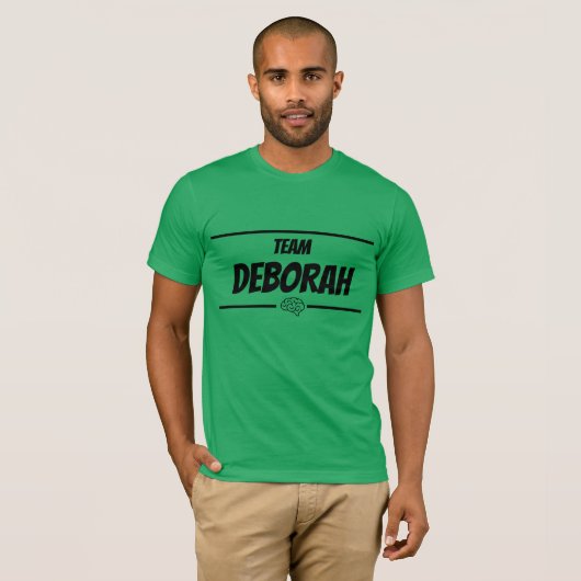 Mannen Team Deb, naam  T-shirt (Voorkant volledig)