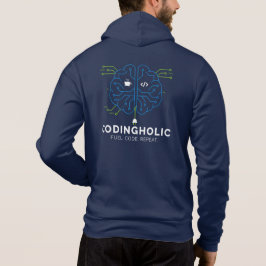 Mannen Tech Brain Circuit Codering Grafische Progr Hoodie